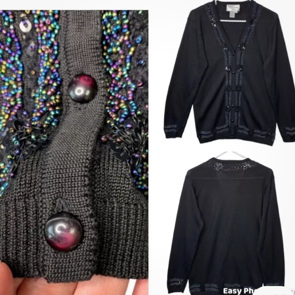 Vintage Regency Collection for Joyce Women’s Cardigan Bead Embroidered
